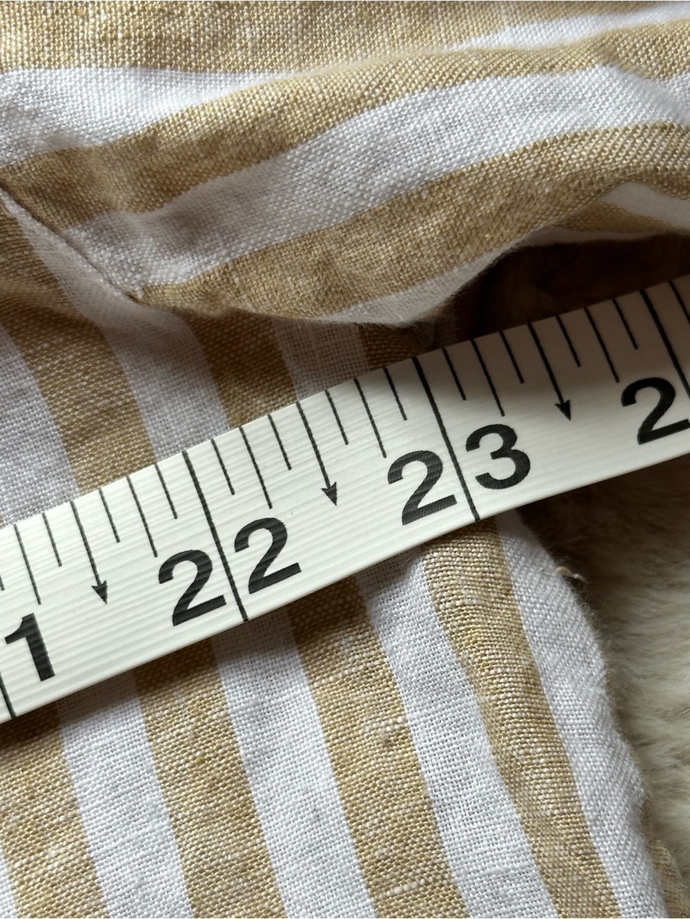 J.Jill Love Linen Striped Button Down Shirt 100% Linen Beach Coastal Size L - Picture 3 of 10